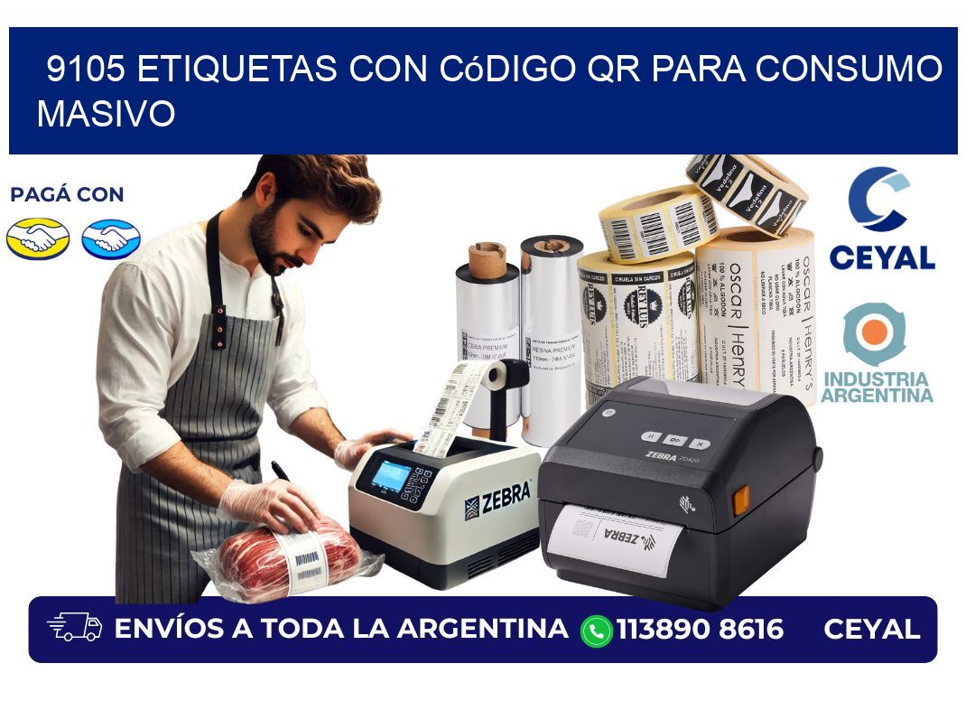 9105 Etiquetas con código QR para consumo masivo