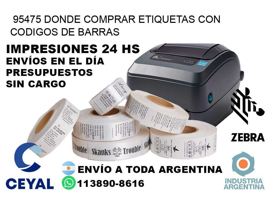 95475 Donde comprar etiquetas con codigos de barras