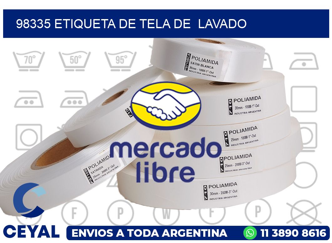 98335 etiqueta de tela de  lavado