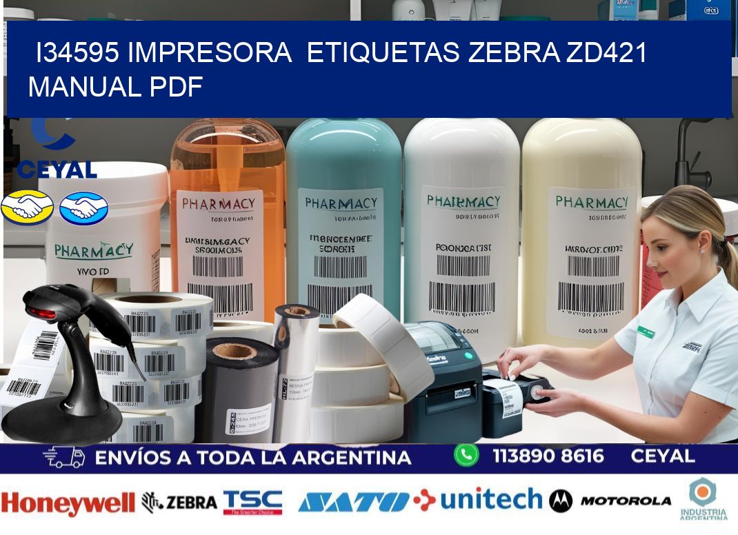 i34595 impresora  etiquetas Zebra ZD421 manual PDF