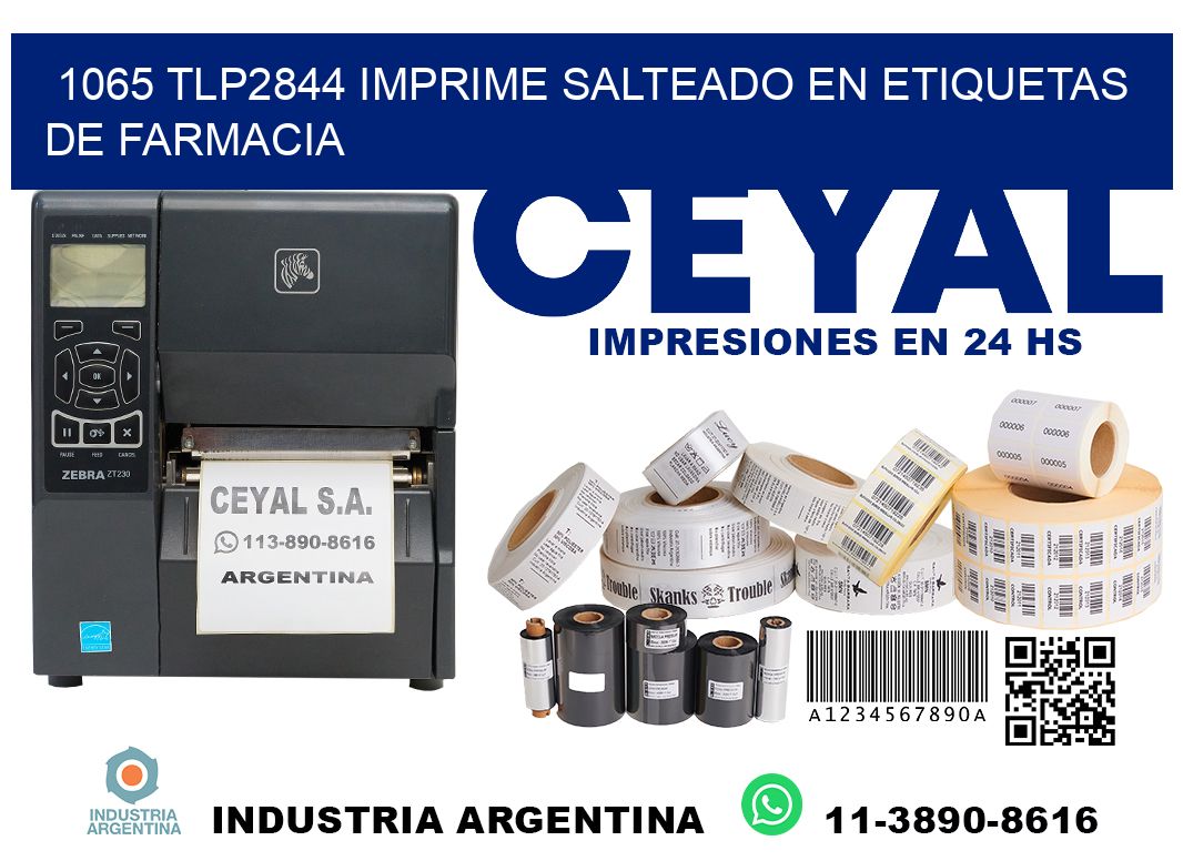 1065 tlp2844 imprime salteado en etiquetas de farmacia