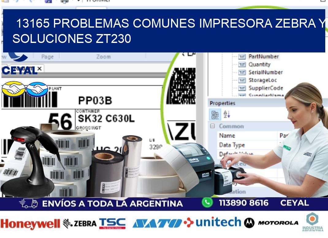 13165 problemas comunes impresora Zebra y soluciones ZT230