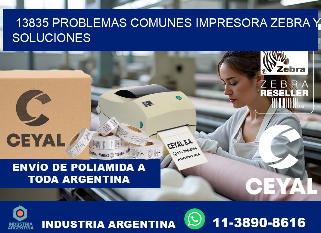 13835 problemas comunes impresora Zebra y soluciones