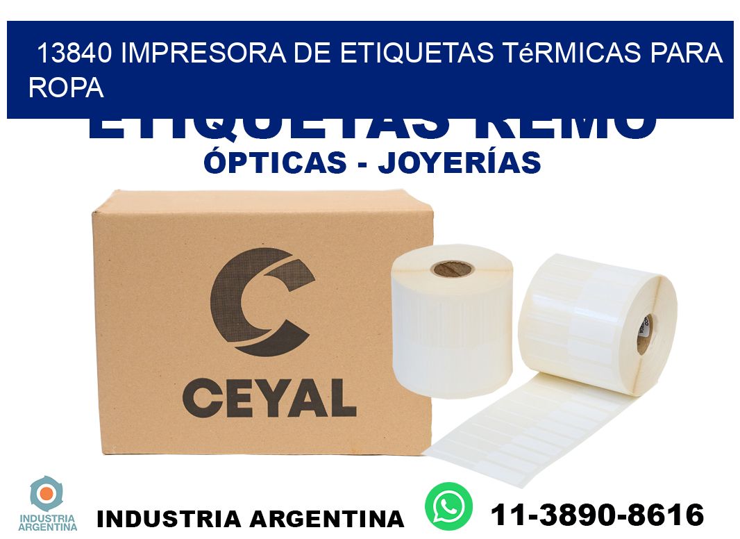 13840 impresora de etiquetas térmicas para ropa