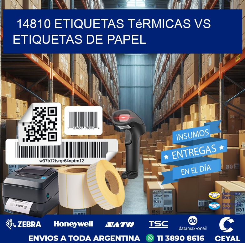 14810 etiquetas térmicas vs etiquetas de papel