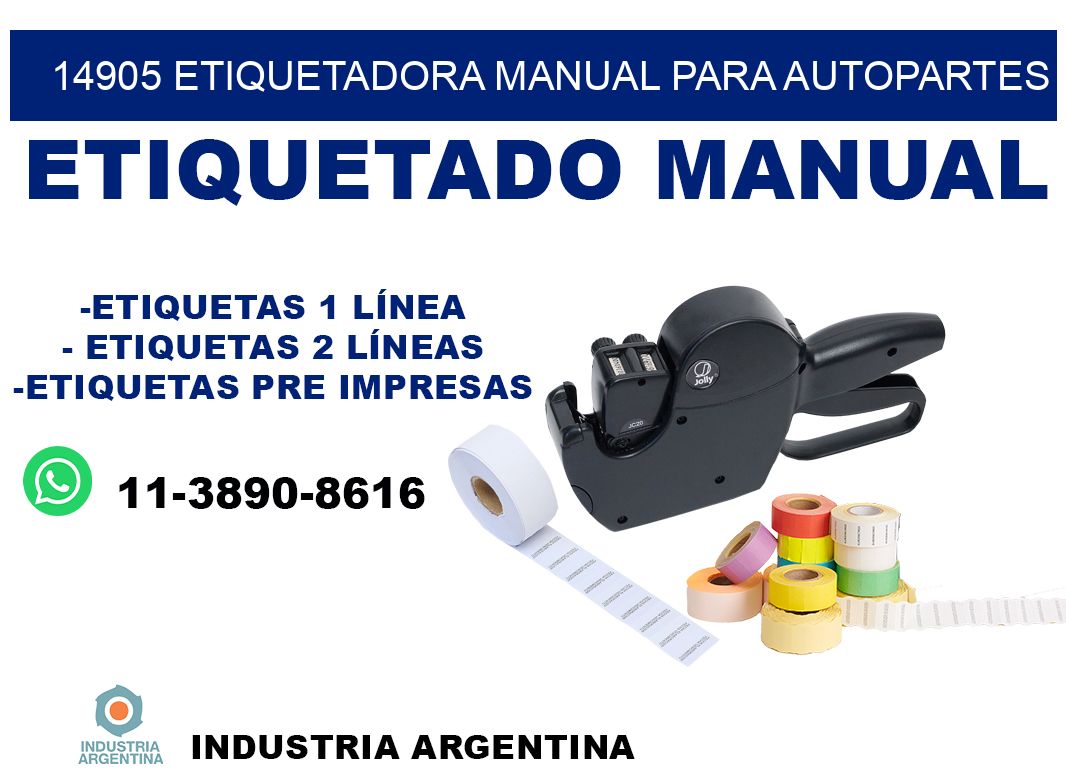 14905 etiquetadora manual para autopartes