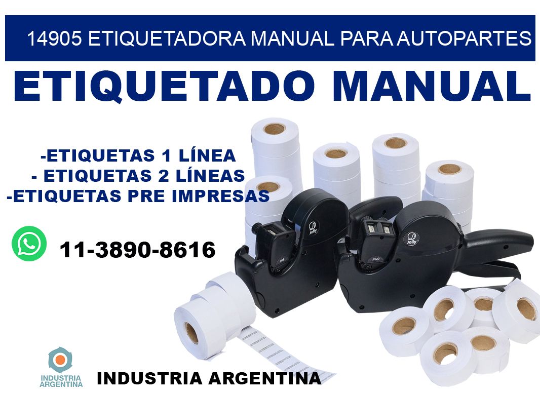 14905 etiquetadora manual para autopartes