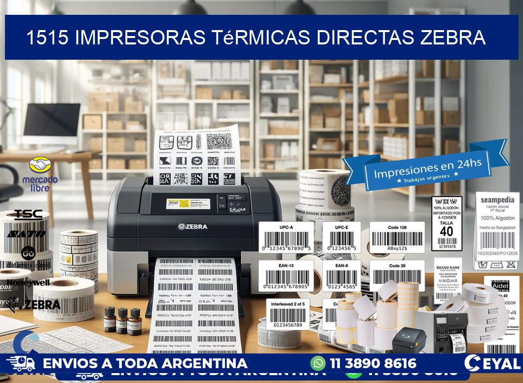 1515 impresoras térmicas directas zebra
