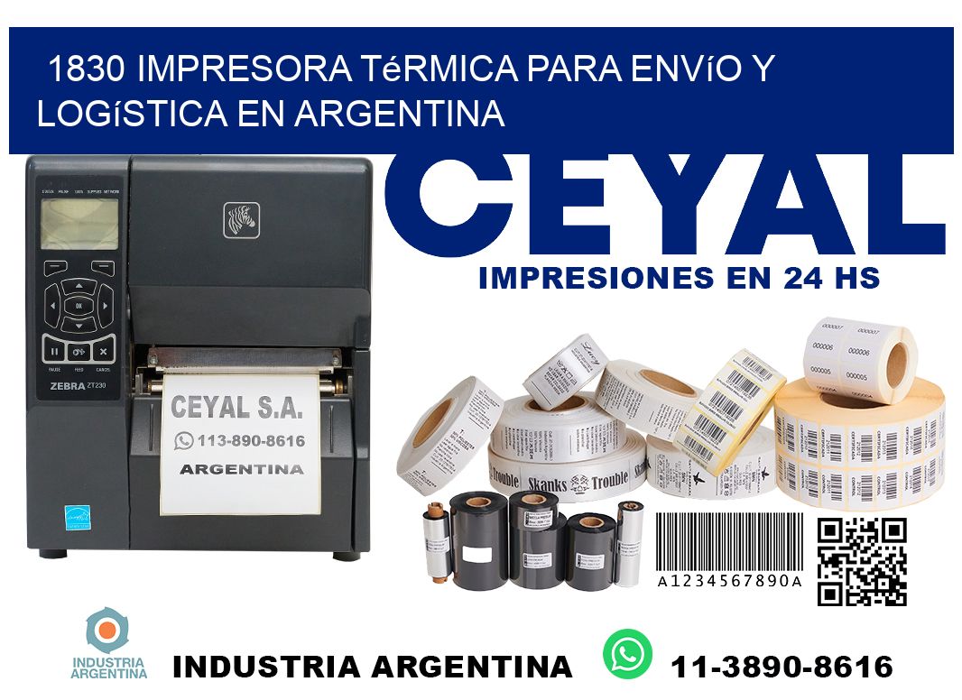 1830 impresora térmica para envío y logística en Argentina