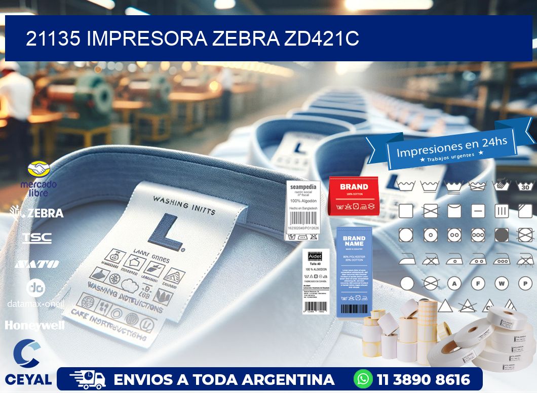 21135 Impresora Zebra zd421c