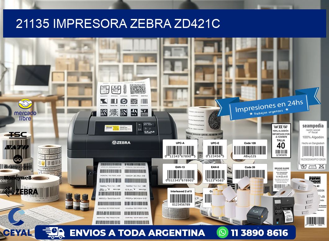 21135 Impresora Zebra zd421c
