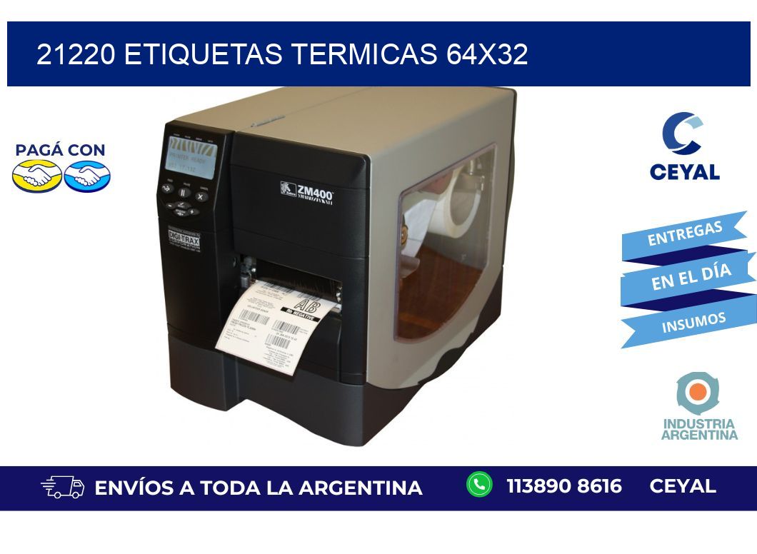21220 etiquetas termicas 64x32