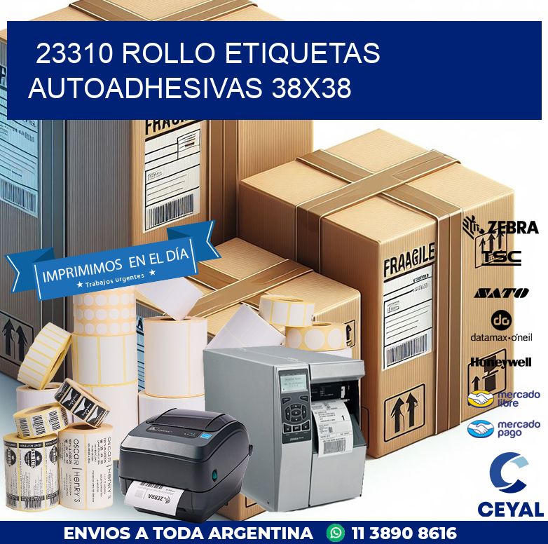 23310 Rollo Etiquetas autoadhesivas 38x38