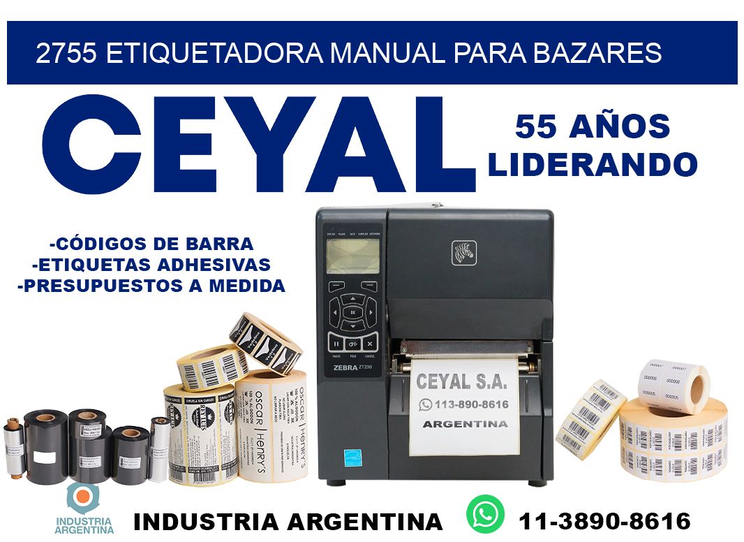 2755 etiquetadora manual para bazares