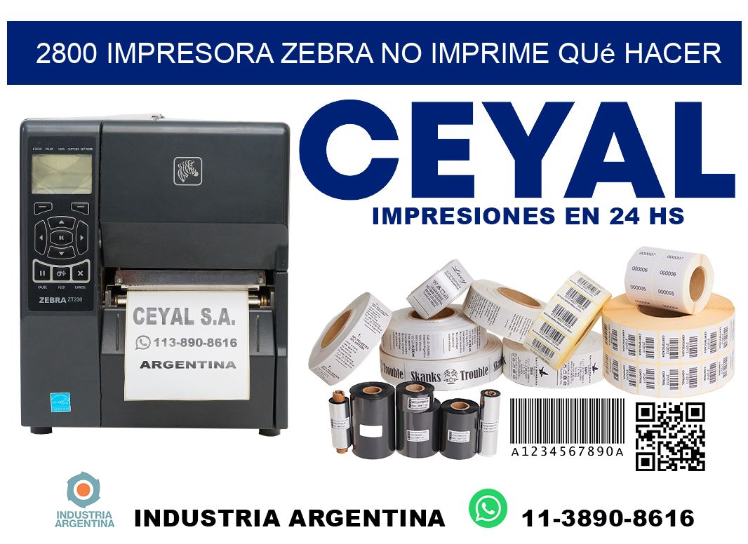 2800 impresora zebra no imprime qué hacer