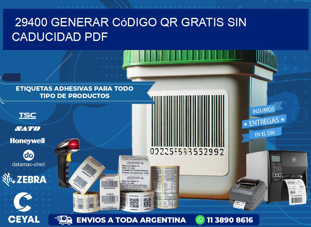 29400 Generar código QR gratis sin caducidad PDF