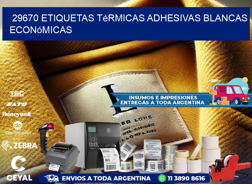 29670 etiquetas térmicas adhesivas blancas económicas