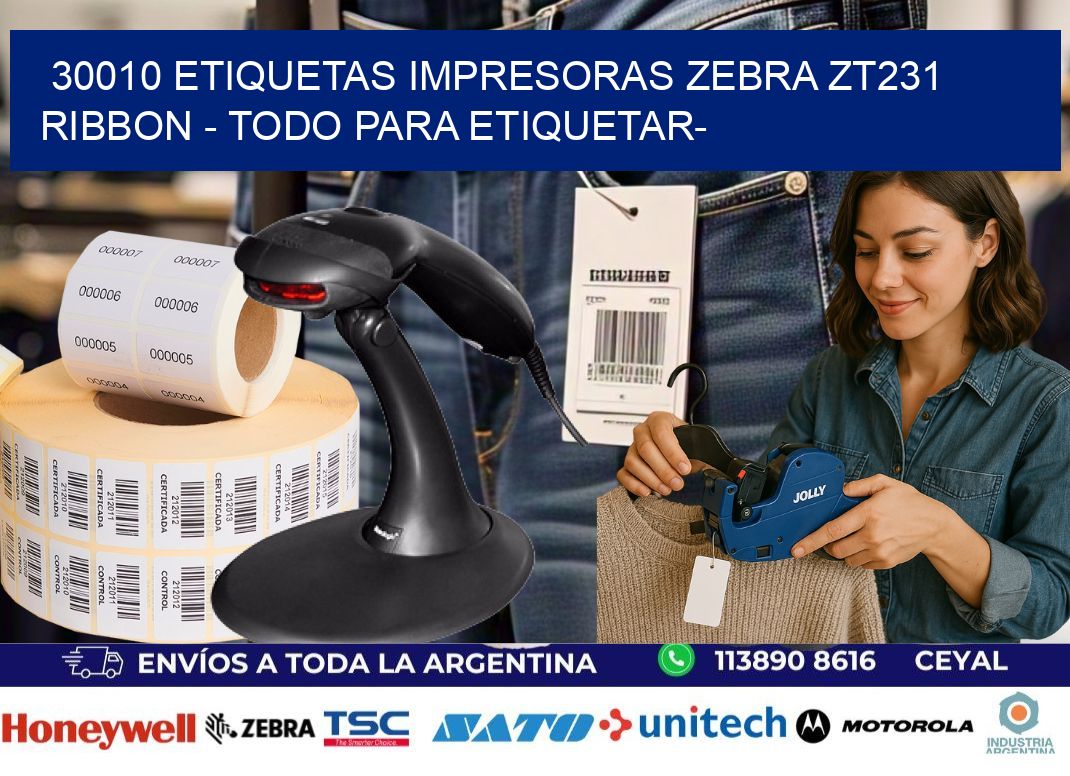 30010 etiquetas impresoras zebra zt231 ribbon - Todo para Etiquetar-