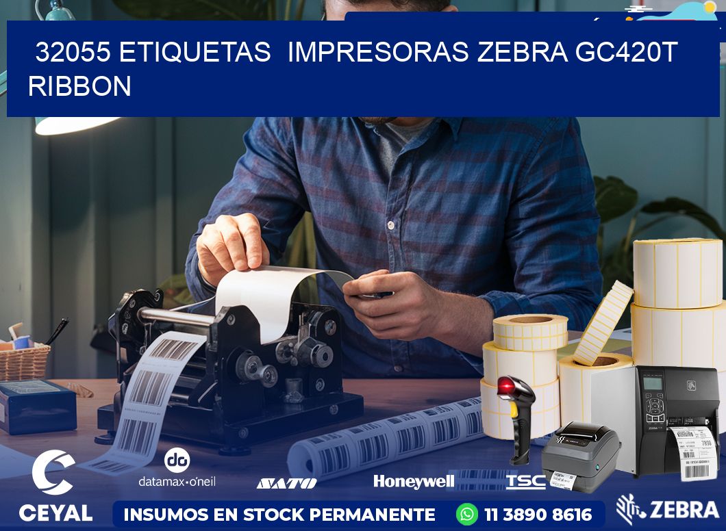 32055 etiquetas  impresoras zebra gc420t ribbon
