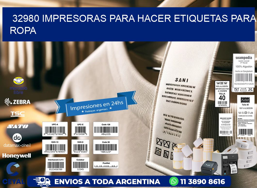 32980 impresoras para hacer etiquetas para ropa