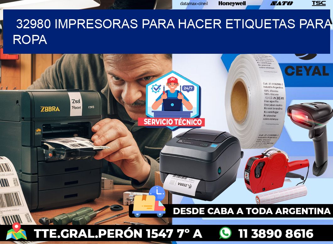 32980 impresoras para hacer etiquetas para ropa
