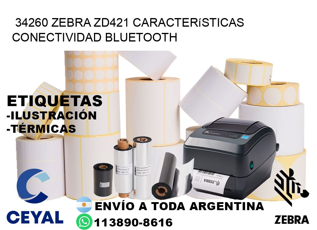 34260 Zebra ZD421 características conectividad Bluetooth