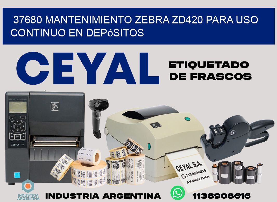 37680 mantenimiento zebra zd420 para uso continuo en depósitos