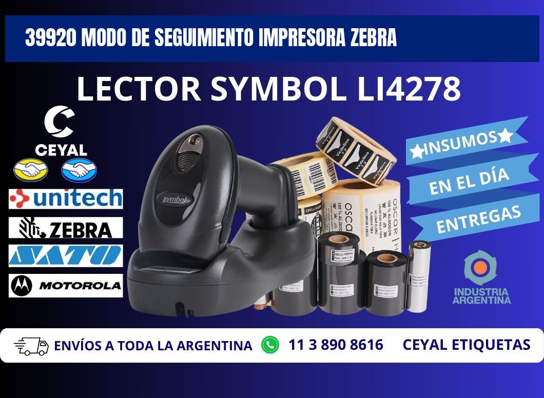 39920 Modo de seguimiento impresora Zebra