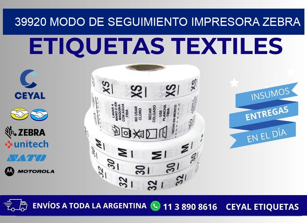 39920 Modo de seguimiento impresora Zebra