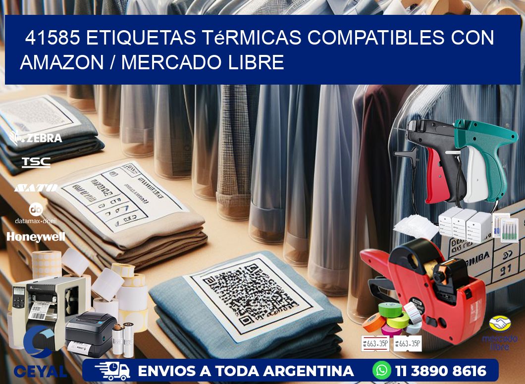 41585 etiquetas térmicas compatibles con Amazon / Mercado Libre