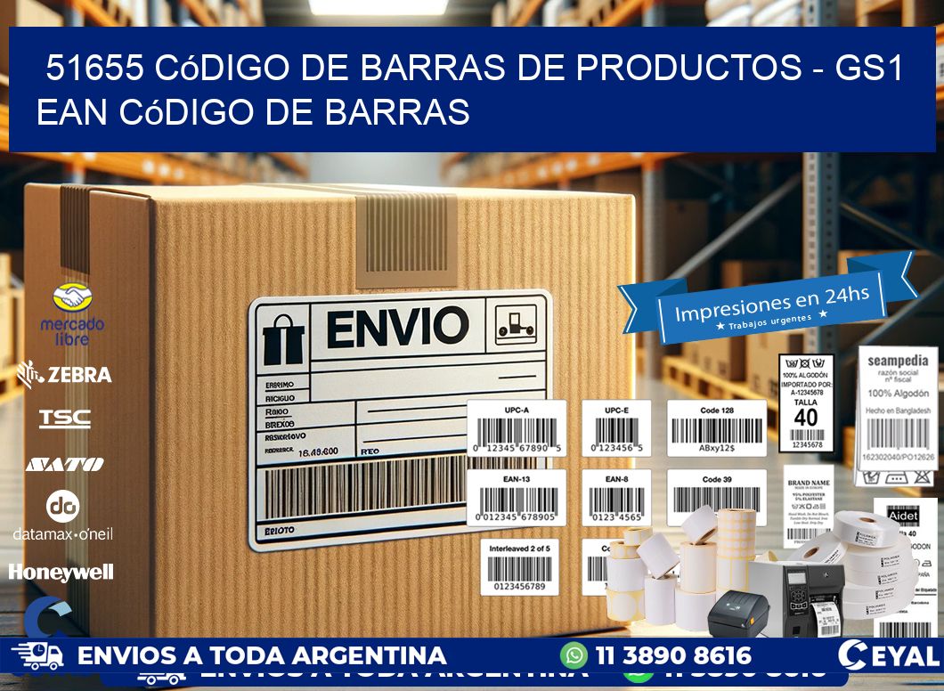 51655 Código de Barras de productos - GS1 ean Código de Barras