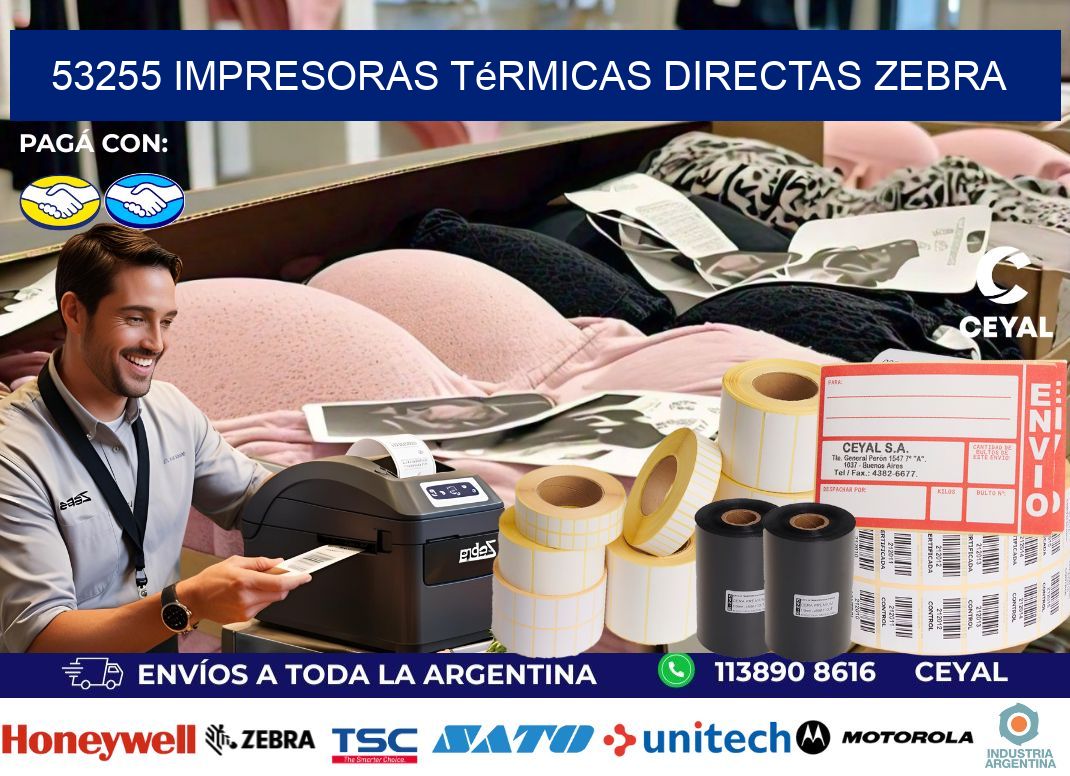 53255 impresoras térmicas directas zebra