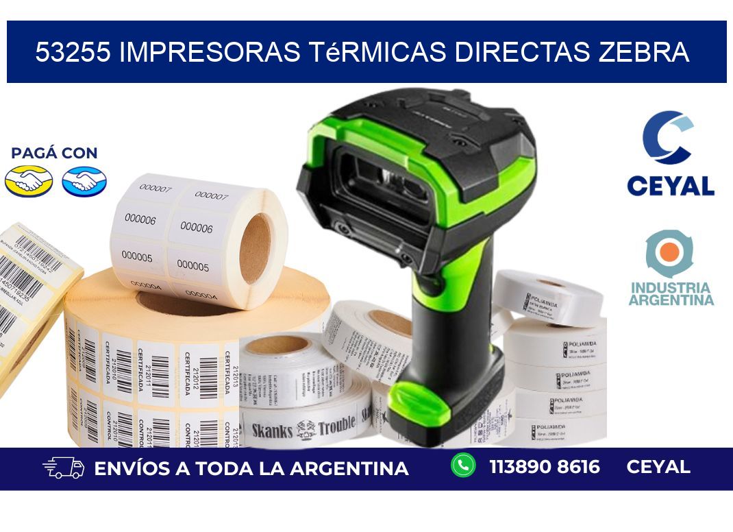 53255 impresoras térmicas directas zebra