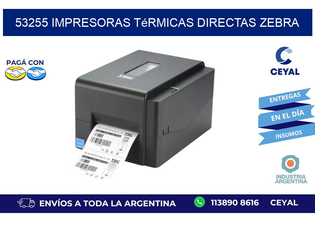 53255 impresoras térmicas directas zebra