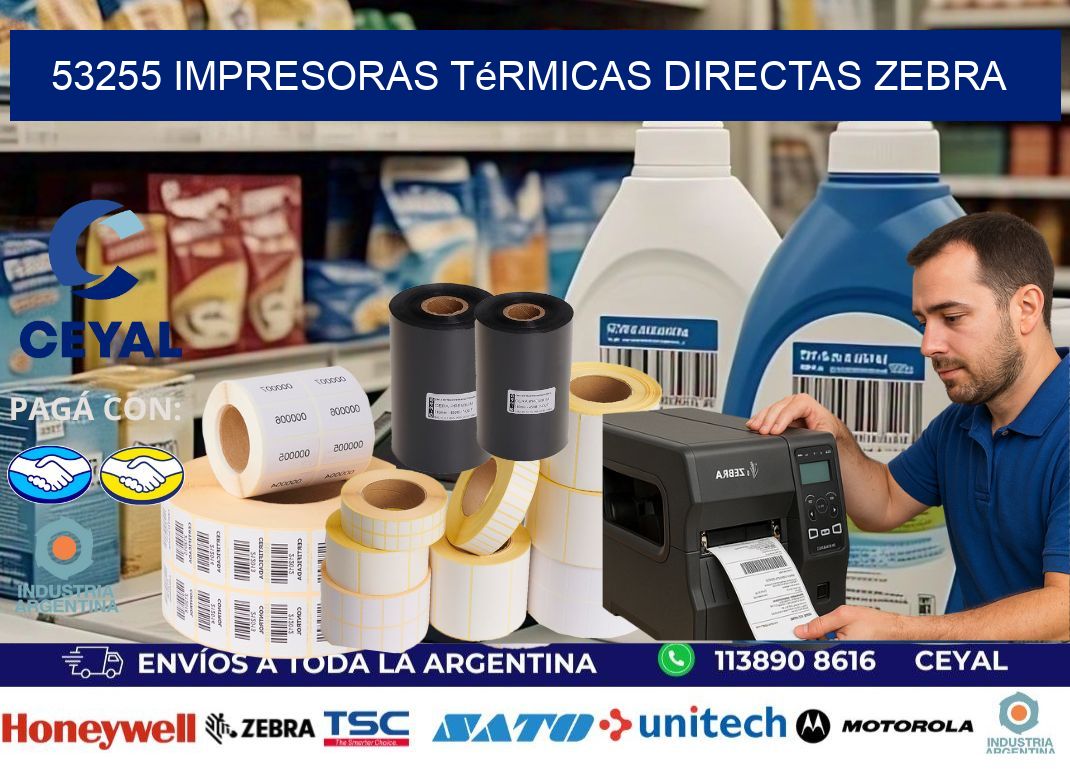 53255 impresoras térmicas directas zebra
