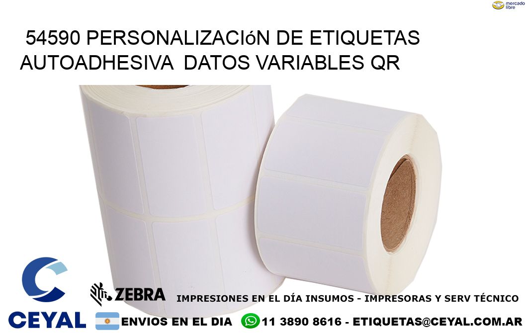 54590 Personalización de etiquetas autoadhesiva  datos variables QR