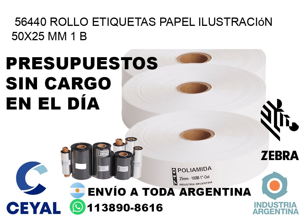 56440 Rollo Etiquetas Papel Ilustración 50×25 Mm 1 B