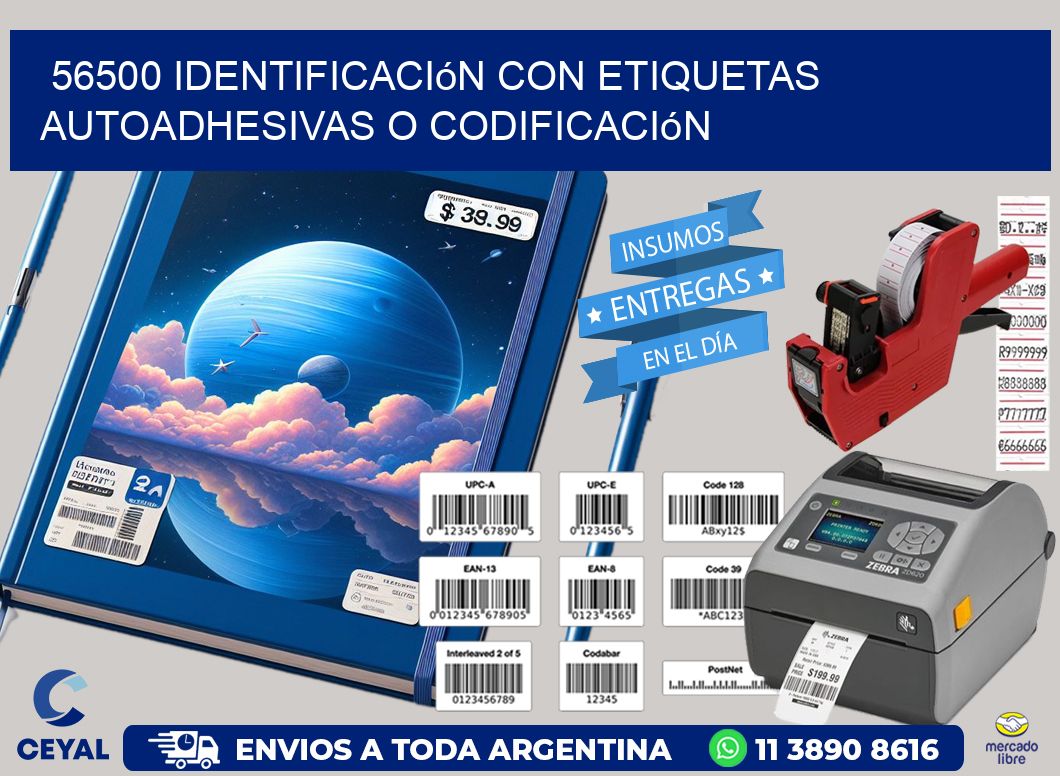56500 identificación con etiquetas autoadhesivas o codificación