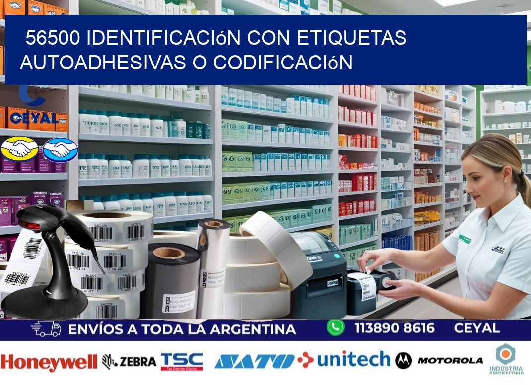 56500 identificación con etiquetas autoadhesivas o codificación