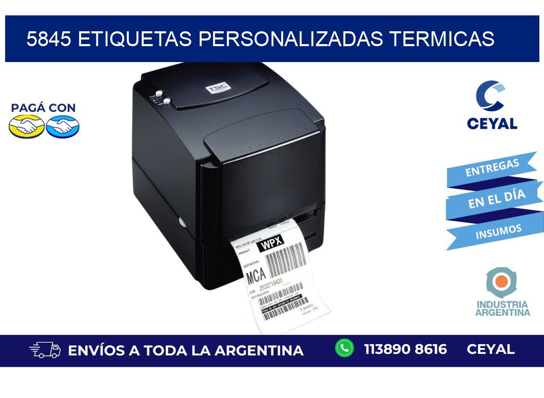 5845 Etiquetas personalizadas termicas