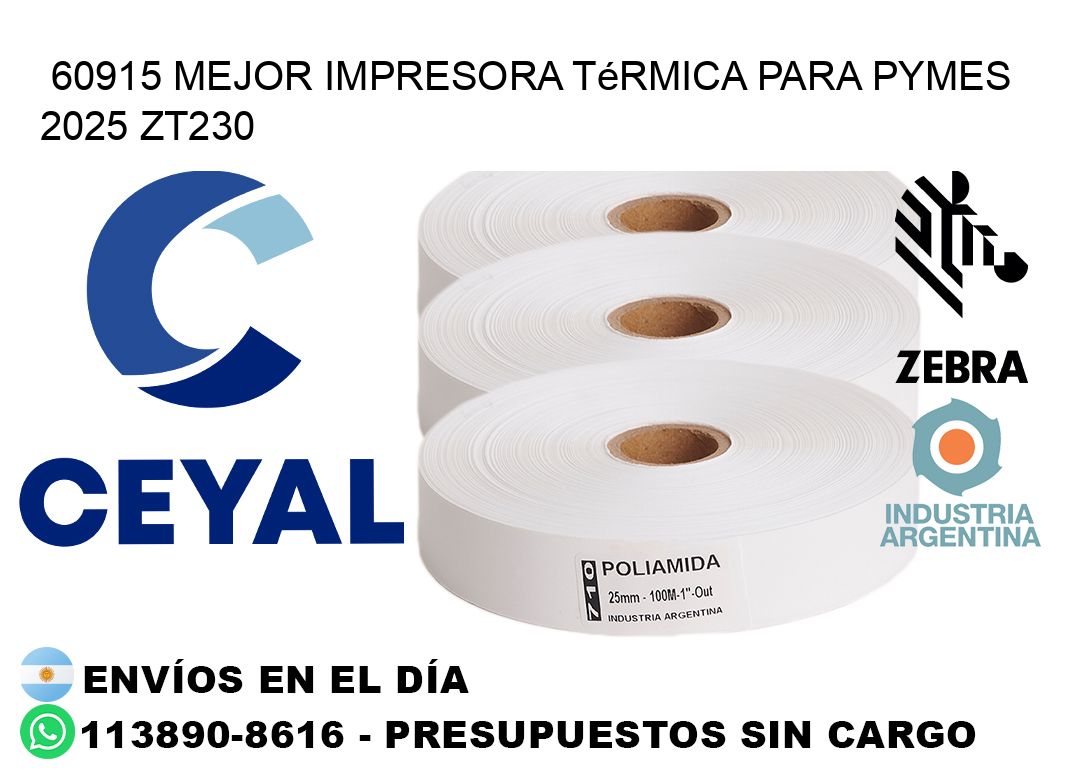 60915 mejor impresora térmica para pymes 2025 ZT230