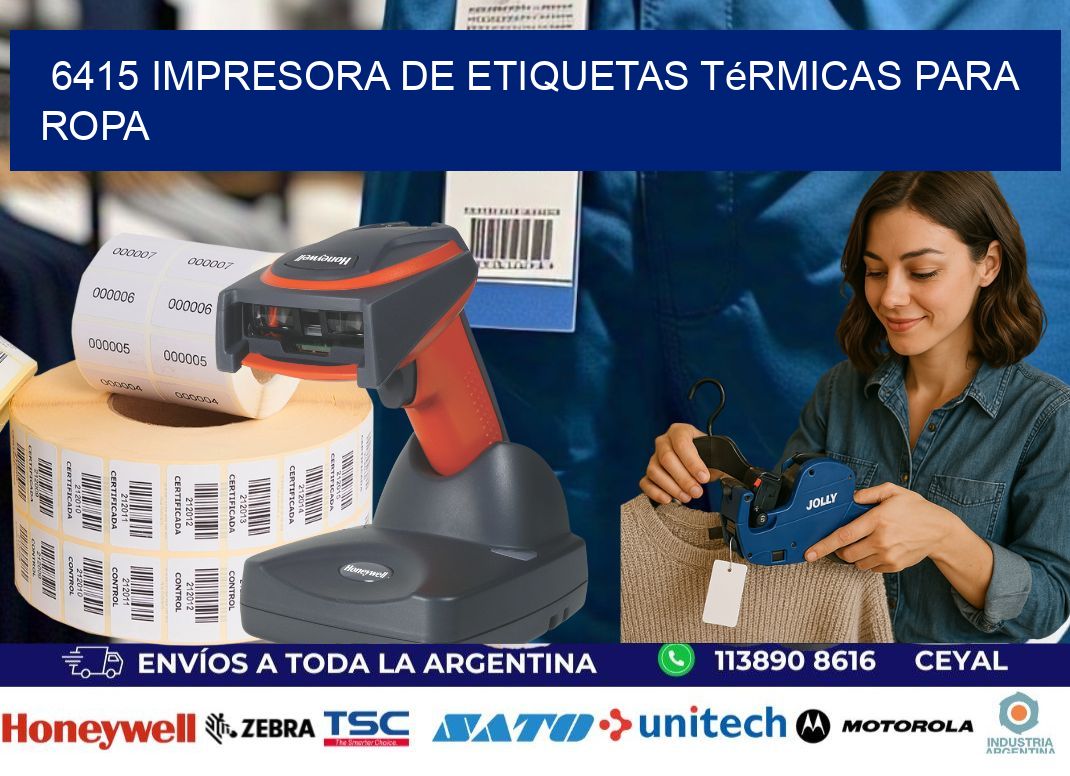 6415 impresora de etiquetas térmicas para ropa