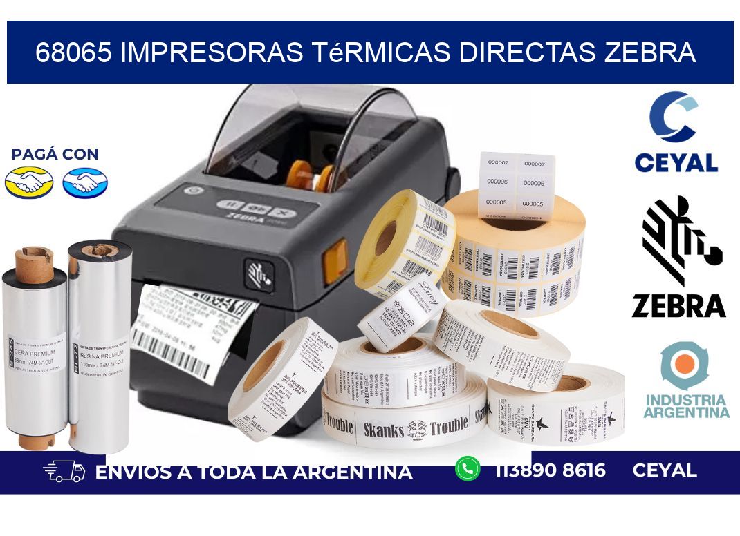68065 impresoras térmicas directas zebra