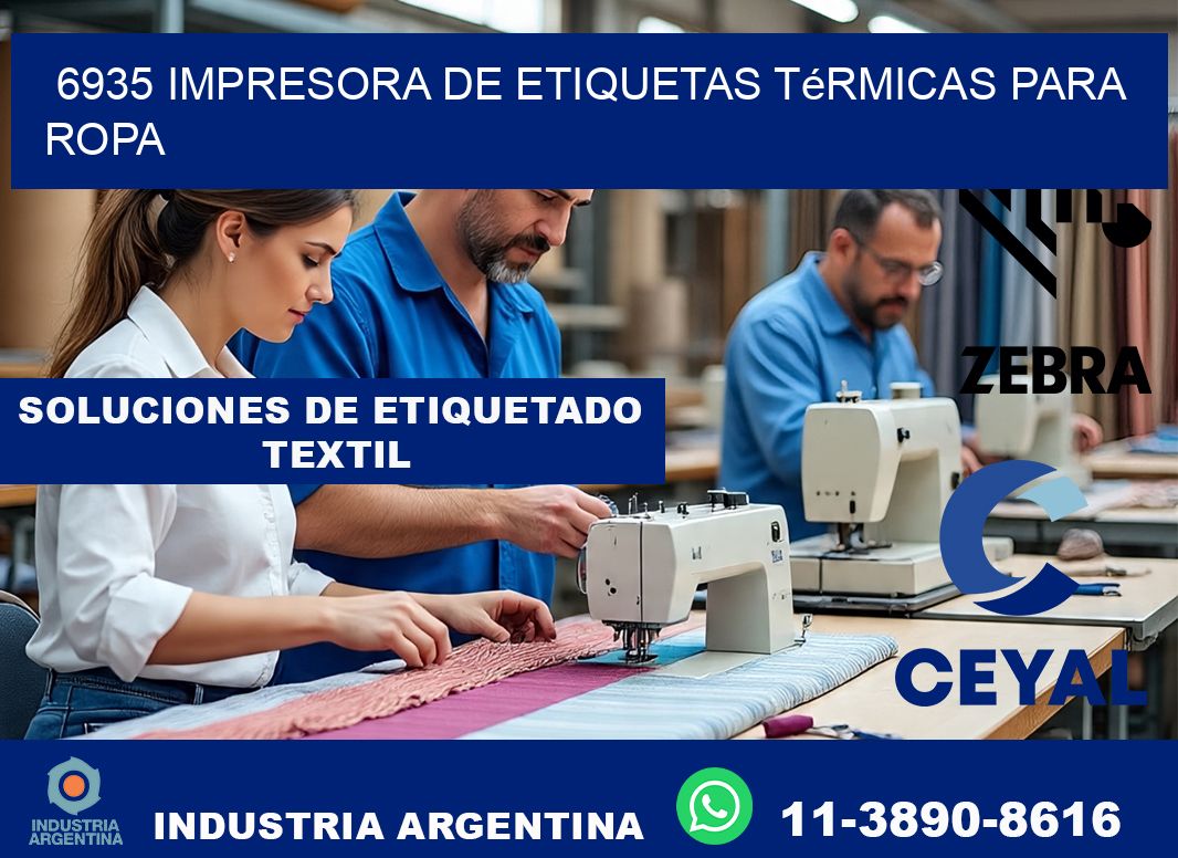 6935 impresora de etiquetas térmicas para ropa