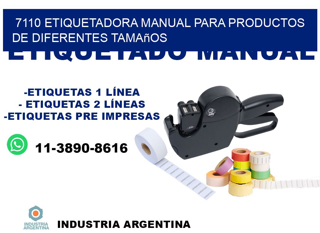 7110 etiquetadora manual para productos de diferentes tamaños