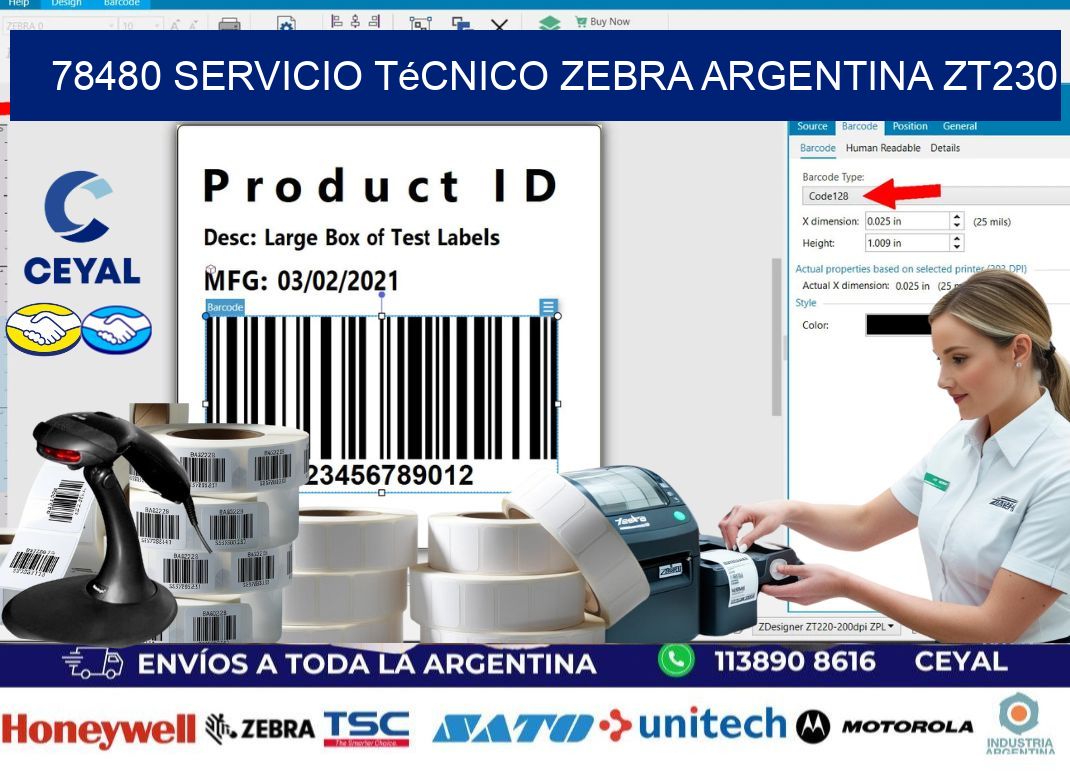 78480 servicio técnico zebra argentina ZT230