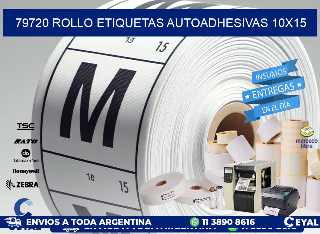 79720 Rollo Etiquetas autoadhesivas 10x15