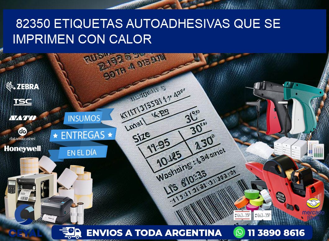 82350 etiquetas autoadhesivas que se imprimen con calor