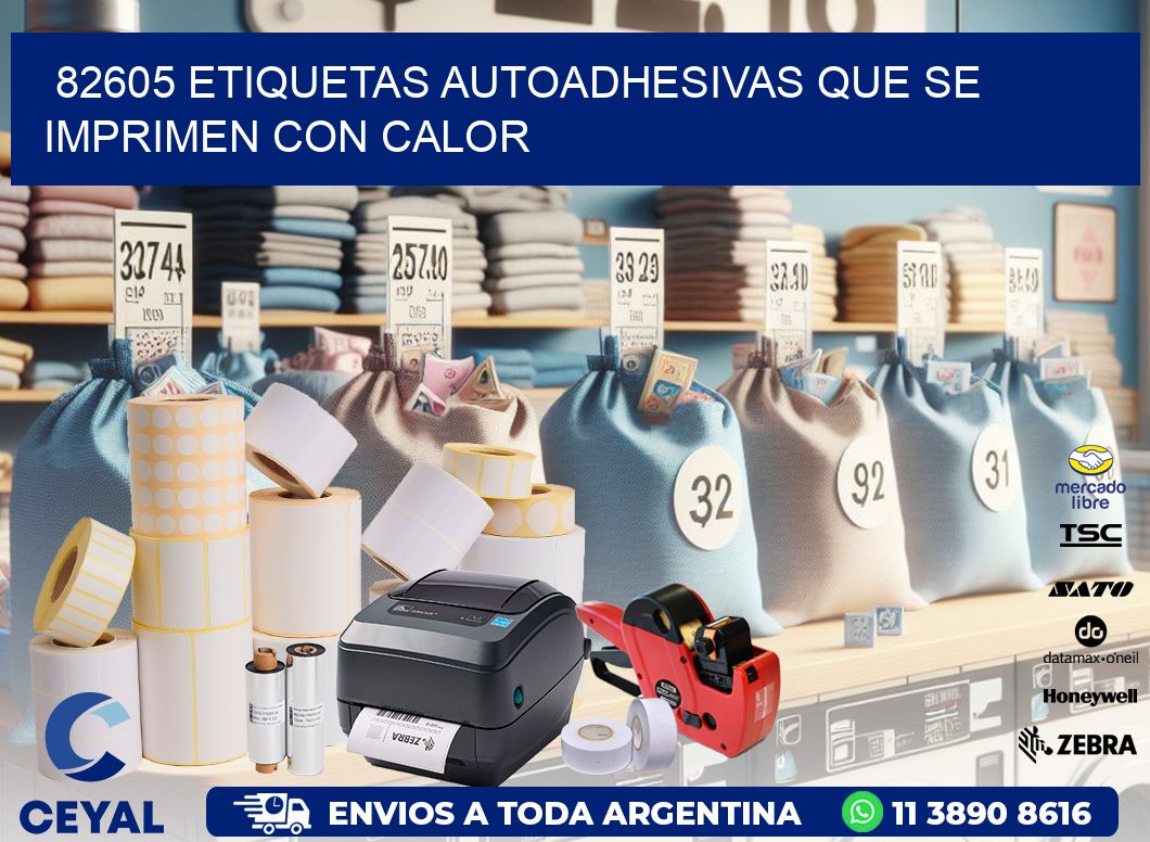 82605 etiquetas autoadhesivas que se imprimen con calor