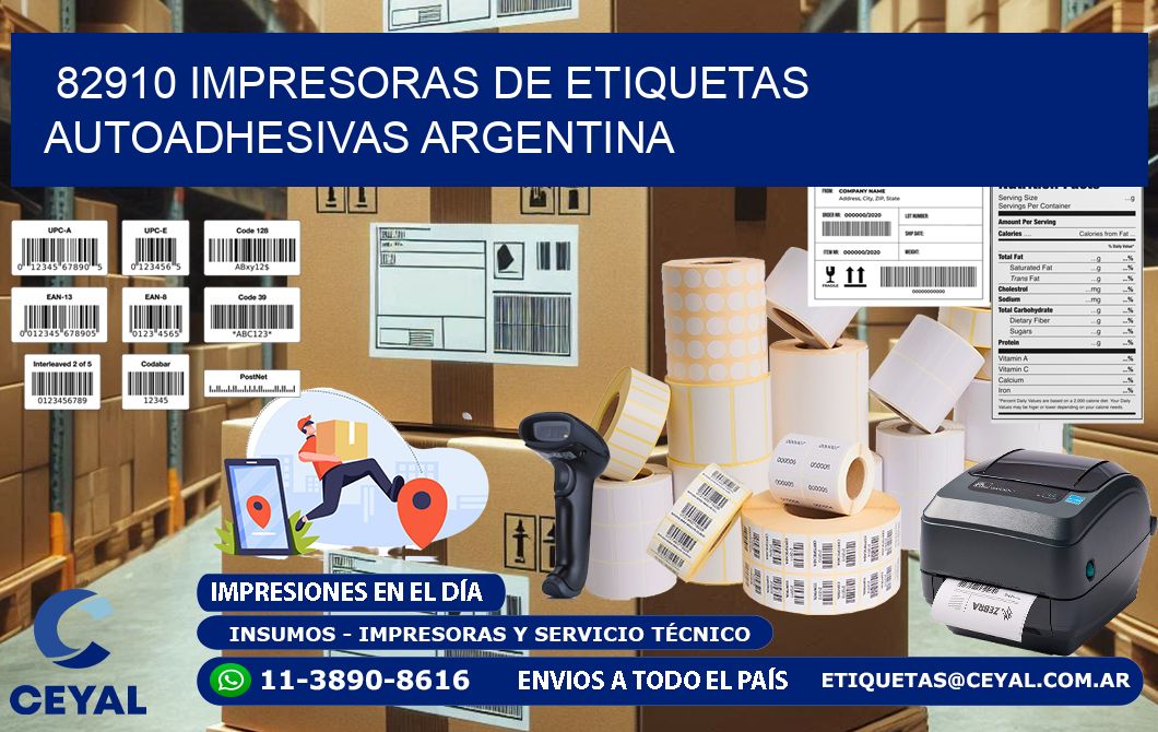 82910 Impresoras de etiquetas autoadhesivas argentina